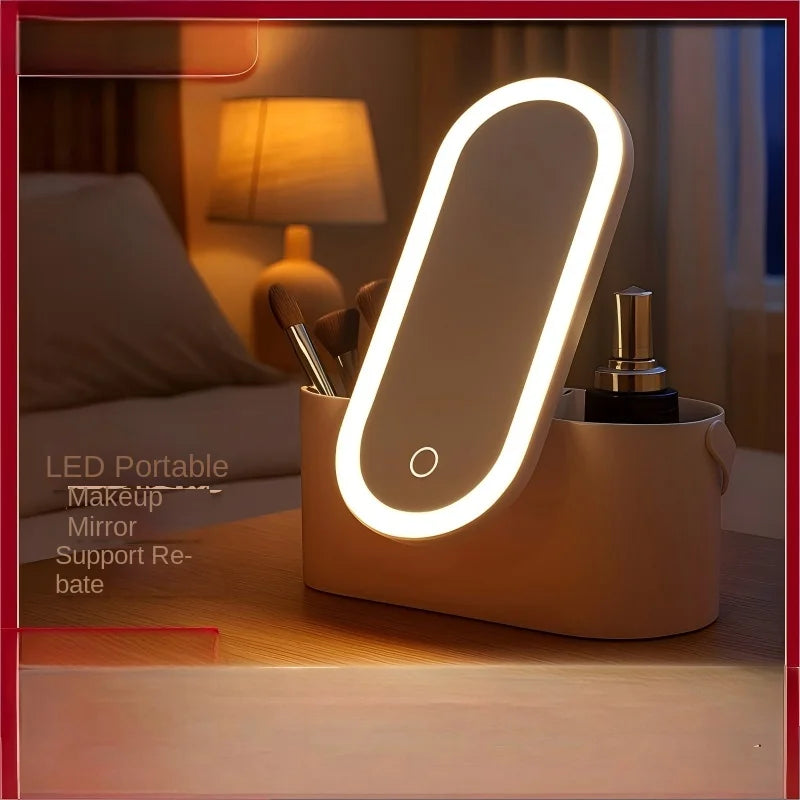 Rechargeable LED Makeup Mirror & Storage Box