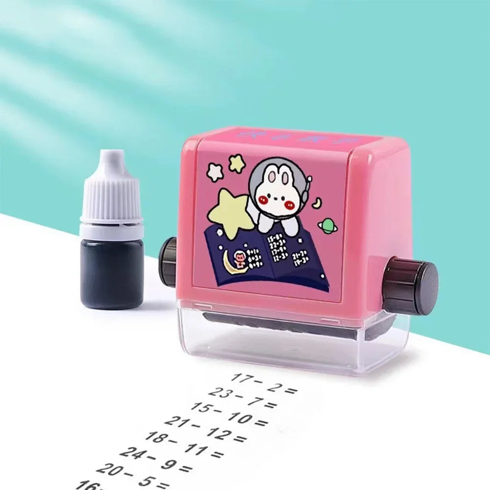 Cartoon Math Practice Number Rolling Stamp Addition Subtraction Multiply Division Question within 100 Stamp Digital Roller Type