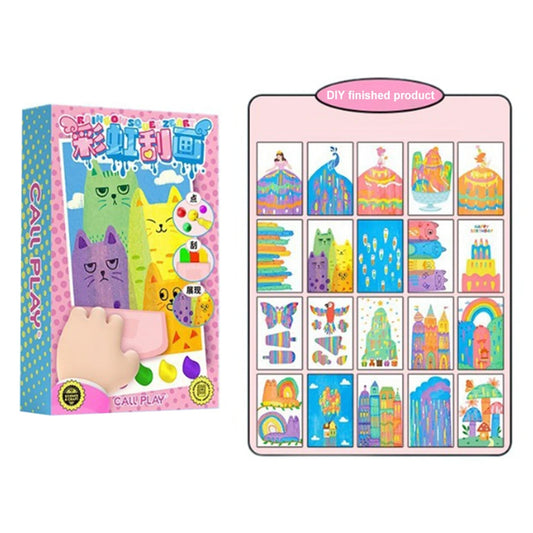 Squeegee Art Kids Paint Kit Color Scratch Painting Set DIY Rainbow Scratch Art Boys Girls Birthday Christmas Gifts